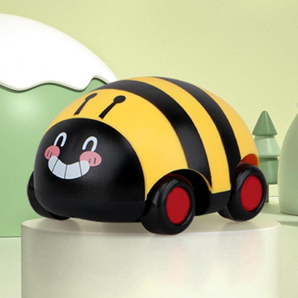 Kids Pull Back Vehicle Cute Look Resistant Plastic Miniature Pull Back Car Toy Model for Boys Girls