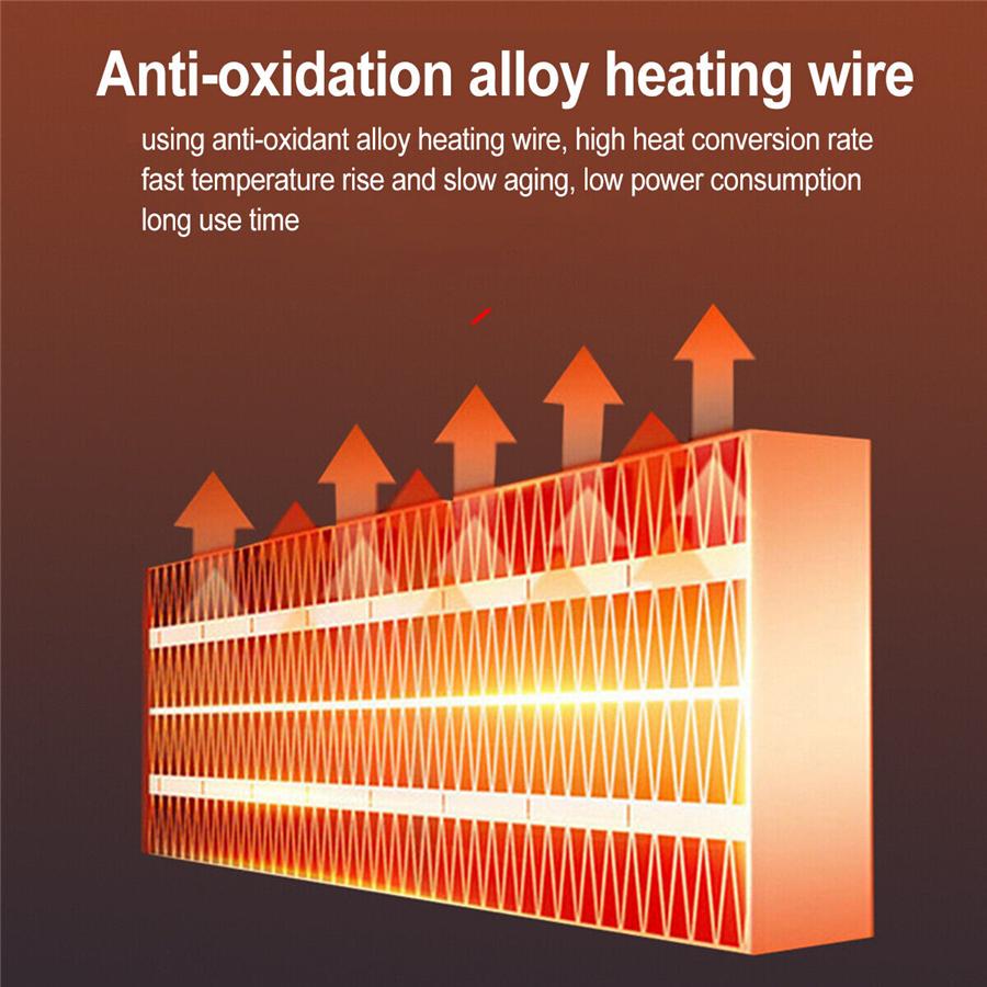 New 1 PCS 12V Car Air Heater Fan 360° Rotary Interior Windshield Defroster Defogger