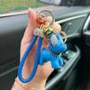 Bulldog Resin Lovely Cartoon Keychain With Shiny Diamonds Perfect For Key Car
