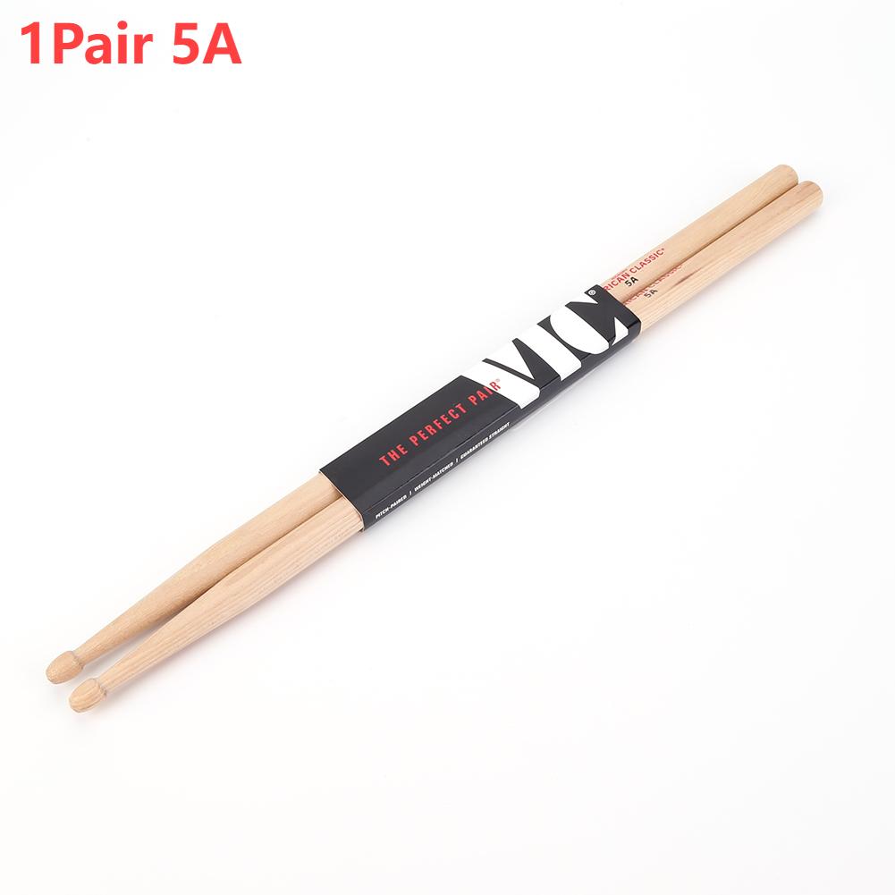 1-10Pairs Beginners Drumsticks Consistent Weight and Pitch Jazz Drum Sticks Wood Tip American Hickory Drumsticks for Percussion