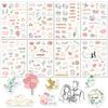 8 Sheets/Set Wedding Theme DIY Scrapbooking Stickers Transparent Decorations for Guestbook Handaccount Arts Crafts Stickers