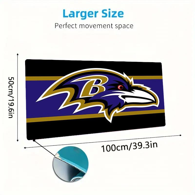 Baltimore Ravens Print Cushion Non-slip Laptop Tablet Big Mousepad XXL Mat Mini PC Playmat With Lock edge