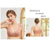 Large Size Lingerie Women's Fixed Cup Front Buckle Gathering Pull Back Lace Vest Style