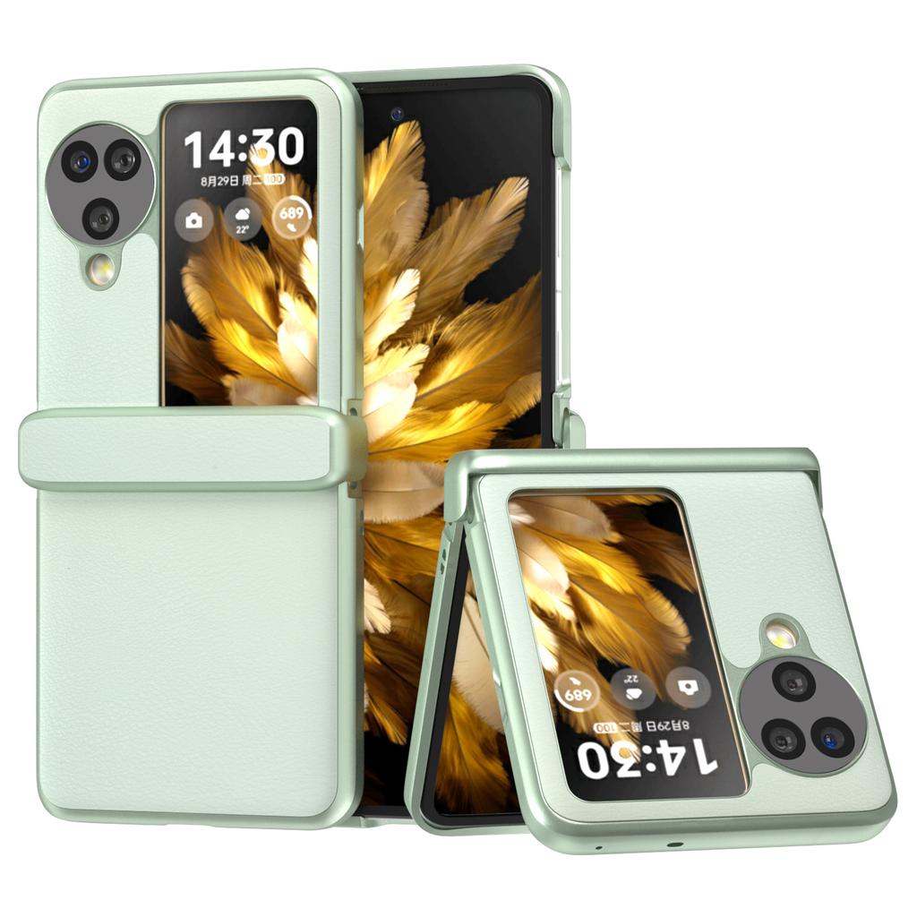 For Oppo Find N3 Flip 5G Case Hinge Protection Leather Coated PC Folding Phone Cover