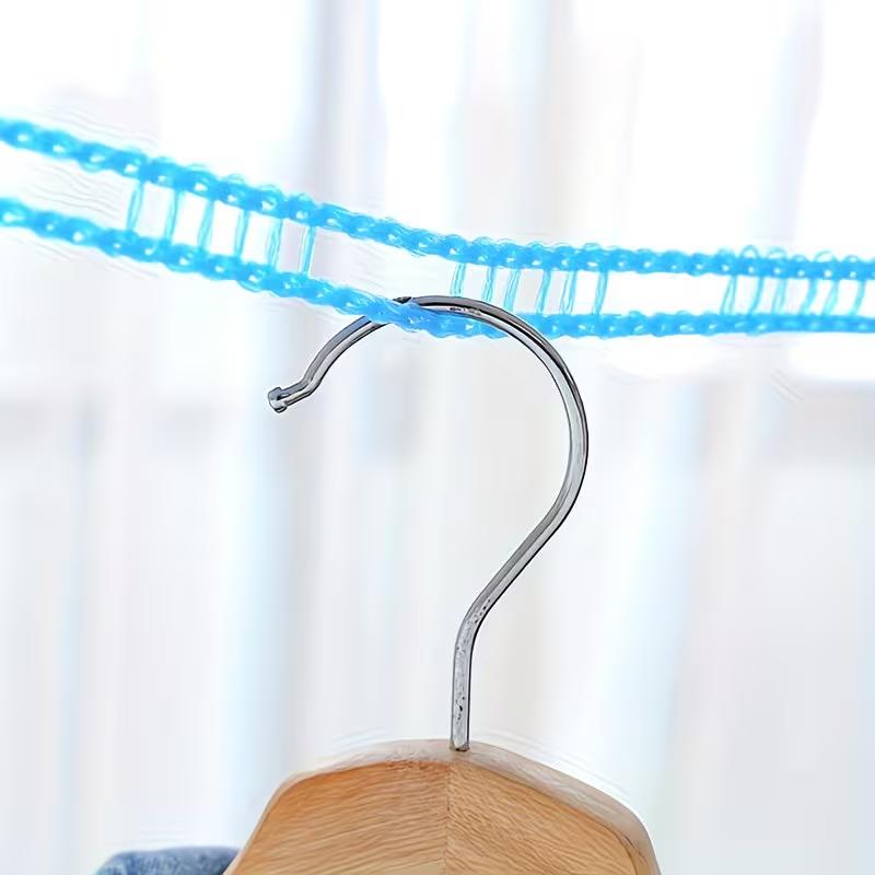 Windproof Clothesline Non Slip Portable Laundry Rope Indoor Outdoor Punch Free Clothesline for Travel Camping Balcony Home Use