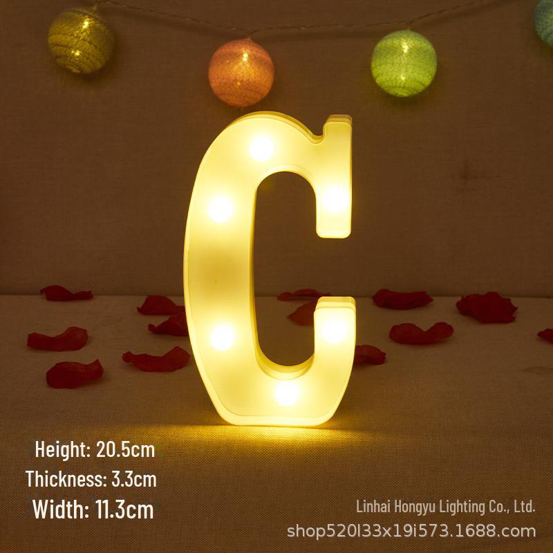 26 English Letter Night Lamp for Wedding Proposal or Decor