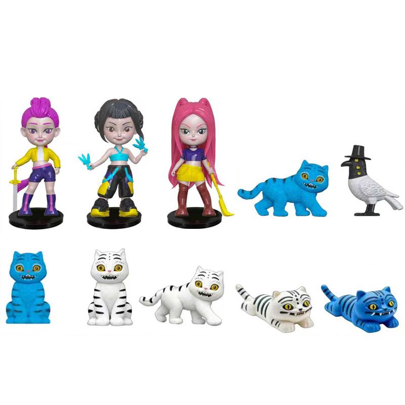 Kpop Demon Hunters Figure KPop Demon Hunters Figures Huntrix Figures Toy Derpys Tiger Rumi Mira Zoey Sussy Figurine Ornament