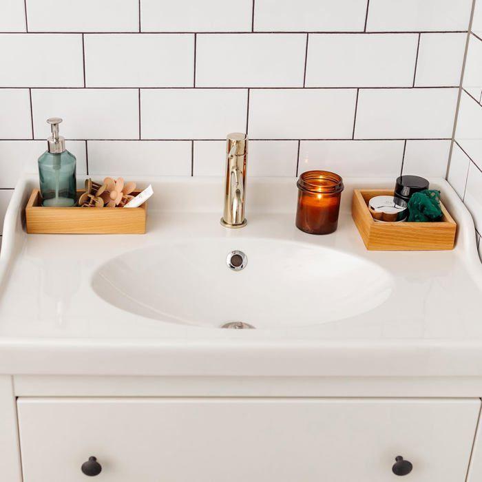 Plateau De Rangement - Creative Deco - Bois De Hêtre - 15 X 15 X 5 Cm - Organisateur - Durable