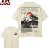 T-shirt z motywem góry Fudżi Japoński Streetwear Vintage Japoński Plakat Koszulka Minimalistyczna Grafika Fudżi Unisex Bawełniana Koszulka YK Japonia