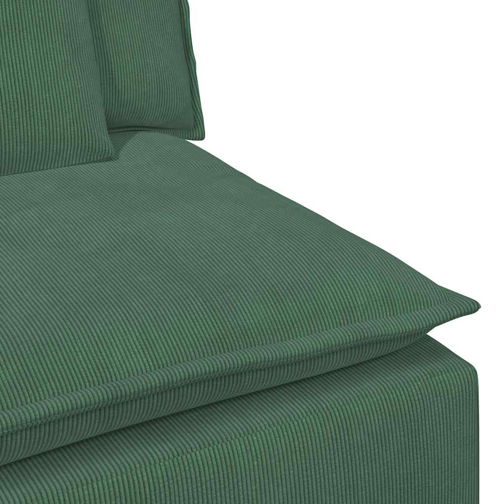 Modular Sofa Center Module with Cushions Dark Green 100 Cm