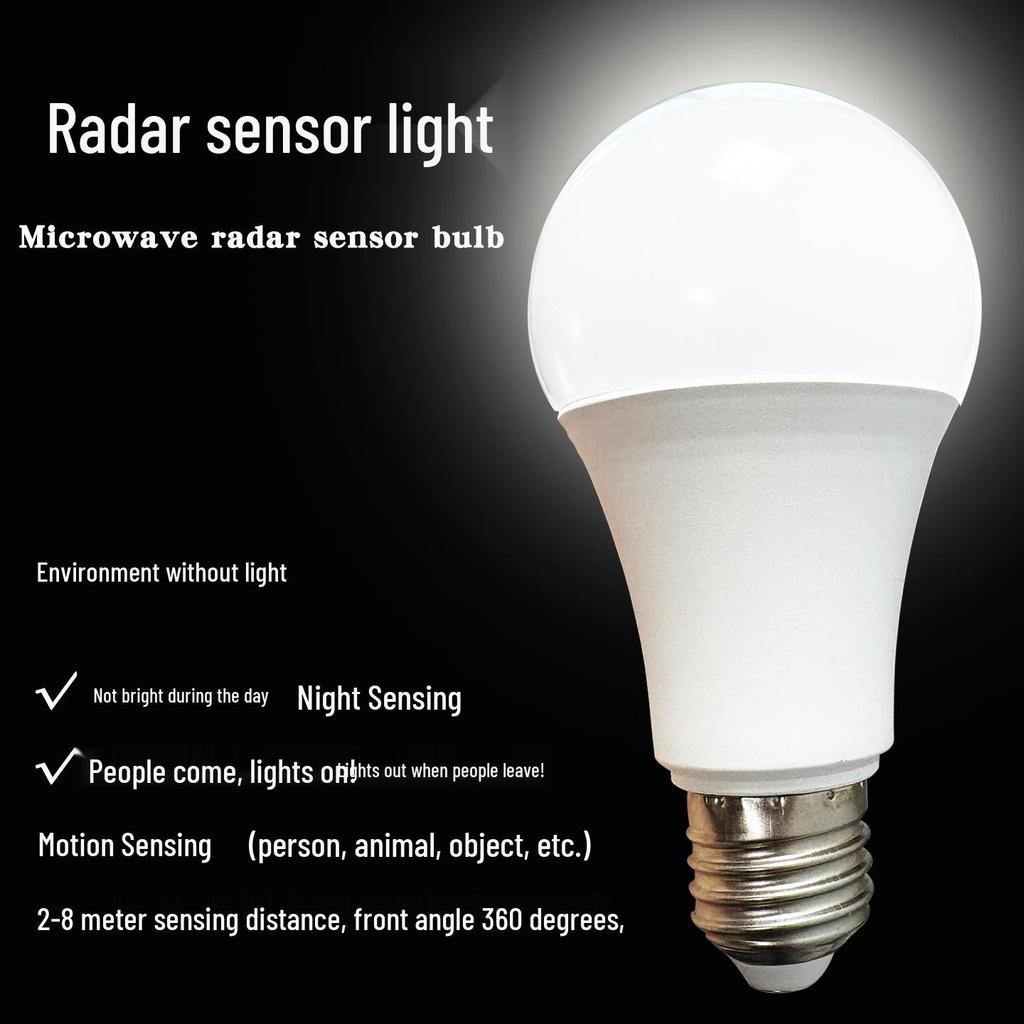 Voice-Activated Motion Sensor Light Bulb for Stairs and Hallways