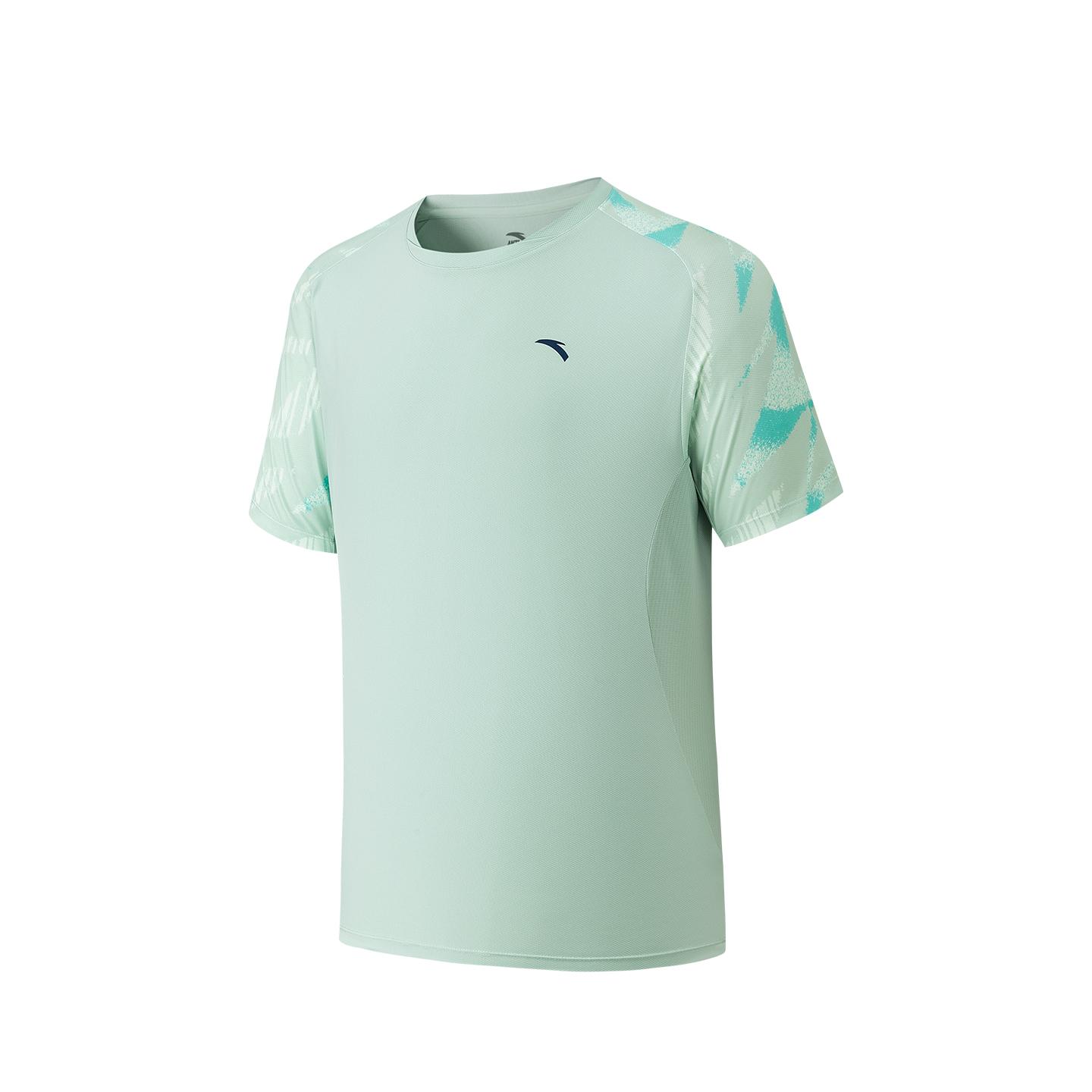Anta Basketball Series Short Sleeve Knitted Shirt Summer T-Shirt Men tops Clear-Breeze-Green 952621119-2 S 4230₽