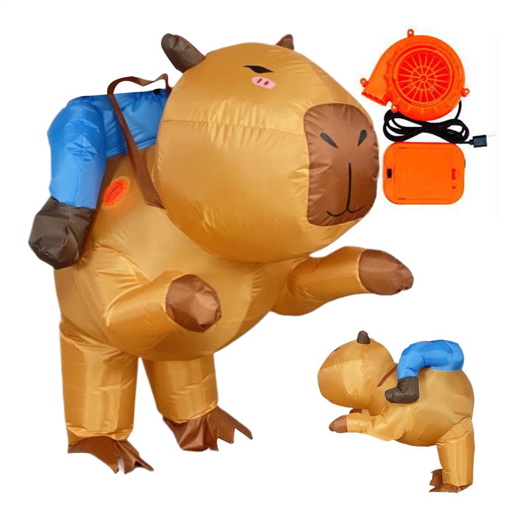 Halloween Inflatable Costume Capybara Suit Ride On Fancy Suit Cosplay Accessories For Girls Men Women Boys Carnivals