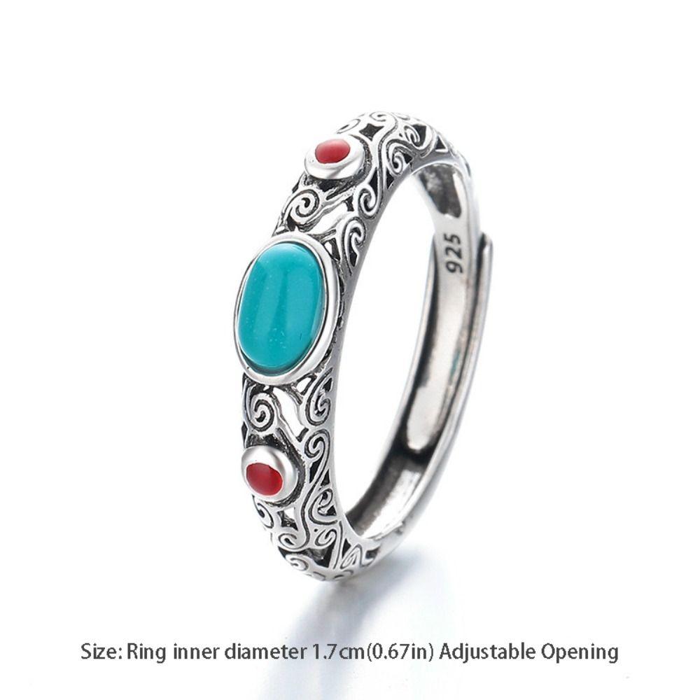 Hollow Out Auspicious Clouds Ring Adjustable Opening Irregular Opening Ring Gifts for Women Girl