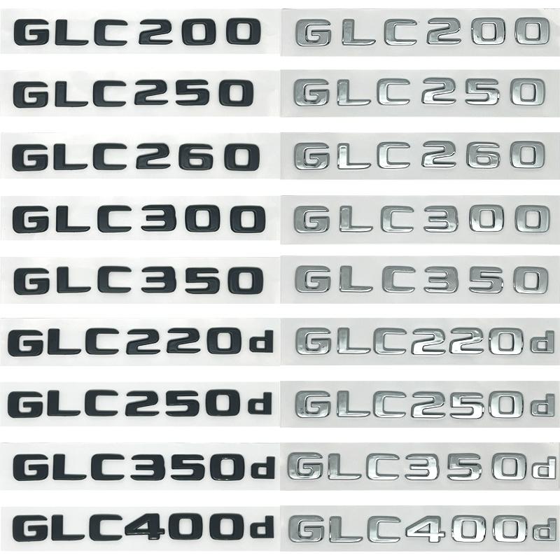 Car Tail Rear Trunk Badge Emblem Letter Stickers For Mercedes Benz GLC300de GLC300e GLC350e GLC400e 4Matic GLC X253 QH1