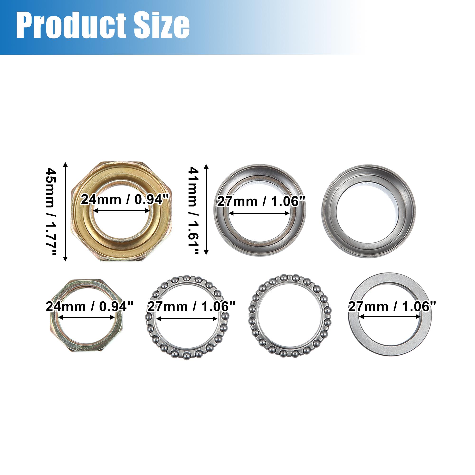 Motoforti 1 Set Steering Stem Rod Bearing Ring Kit Replaces for Yamaha PW50 Y-Zinger 1981-2009
