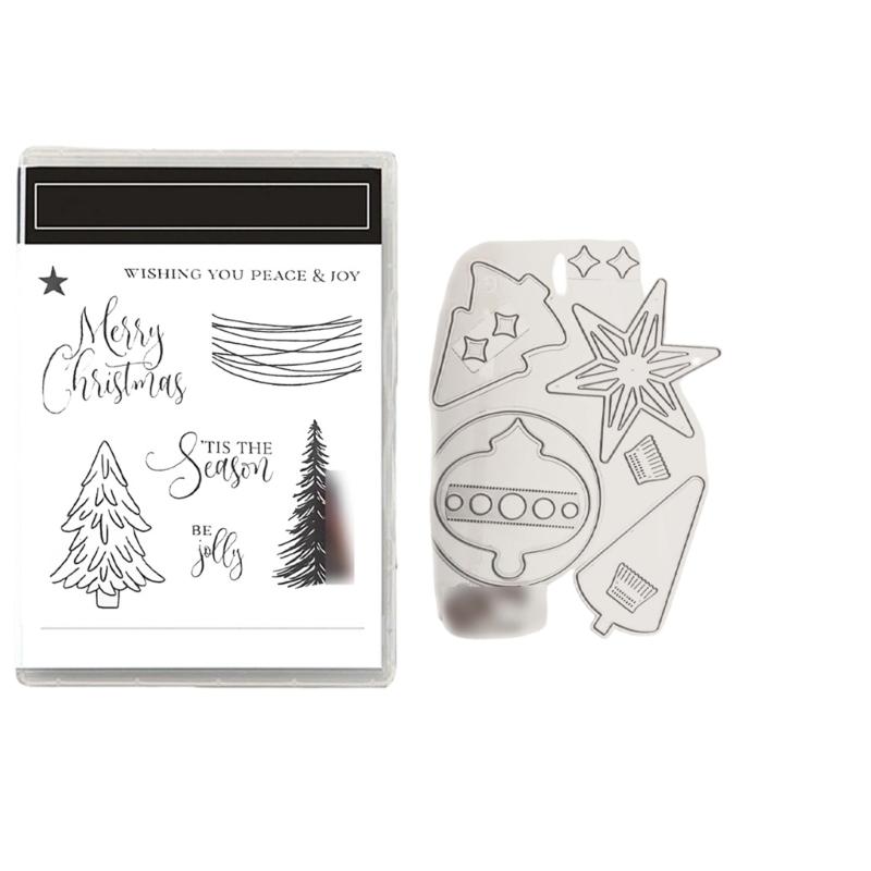 Family Fun DIY Craft Featuring Christmas Metal Cutting Die and Silicone Stamp for Kids Adults Creative Activities