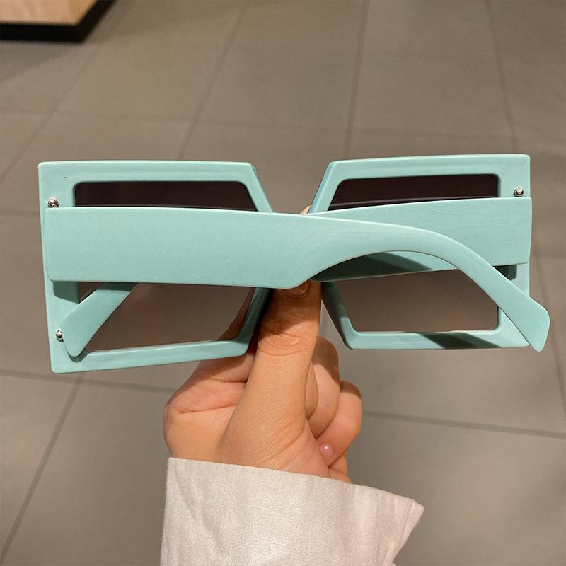Square Oversized One-pieces Sunglasses Men Women Trendy Gradient Goggle Eyewear Fashion Luxury Brand Design Sun Glasses