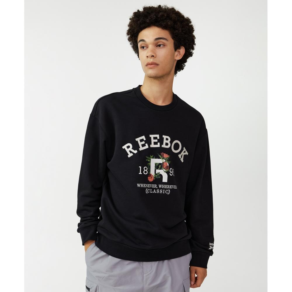 Reebok 1895 Blumen Sweatshirt Schwarz