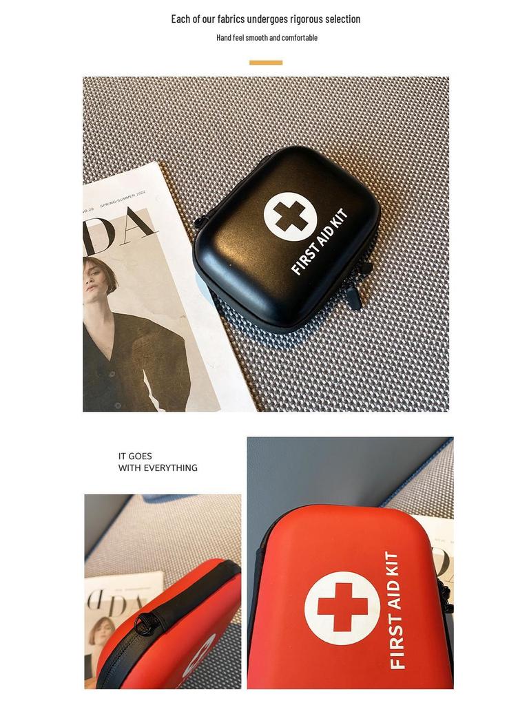 Compact PU First Aid Kit for Car and Outdoor Use