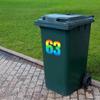 Colorful Wheelie Bin Stickers Large Dustbin Number Stickers Self-Adhesive 0-9 17.5Cm Height For Garbage Bins Mailboxes Garage
