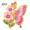 Butterfly Scarves Brooch Enamel Flower Pin, Floral Badge for Women, Inscet Shaped Pin Coats Sweaters Alloy