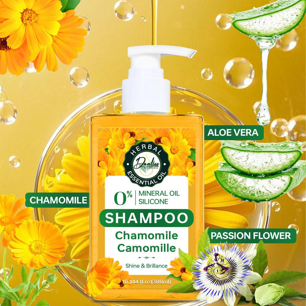 Chamomile Shampoo-Cleanses Thoroughly To Leave Hair Looking Healthy And Shiny-Suitable For All Hair Types, 300ml