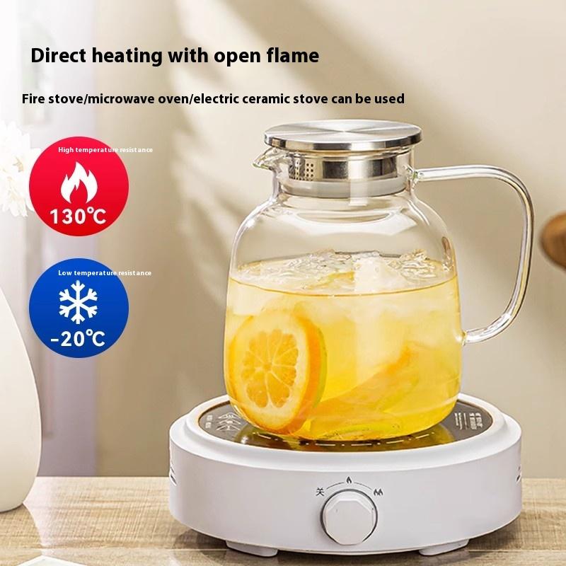 Gianxi Cold Water Kettle Glass High Temperature Resistant High Borosilicate Household Large Capacity Fruit Juice Teapot