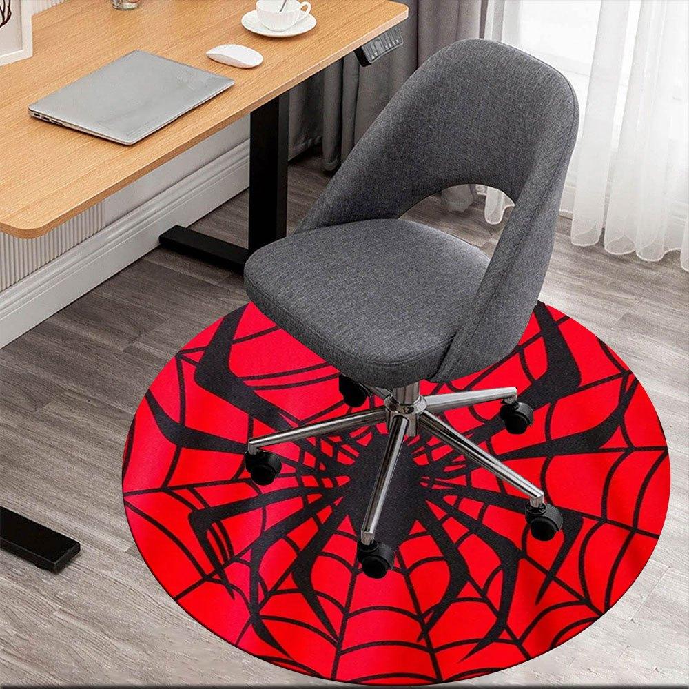 Spider Web Circle Sticker - Halloween DecorationRound Non-Slip chair mat chair carpet for office Rugs for Office Decor Gift For Valentine s Day Mother 80cm by 80cm