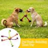  Interactive Pet Knot Toy Bite-Resistant Dogs- Chewable Rope With Green&Orange Fringes Playful Design Dog Toys Supplies
