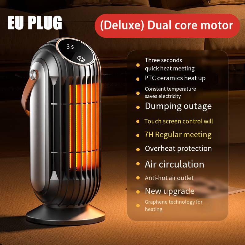 2000W 4 Heat Settings Intelligent Desktop Space Heater Powerful PTC Ceramic Fast Heating For Home Office Bedroom Use