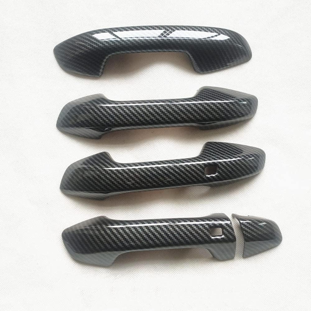 Door Handle Cover Trim Fit for Kia Forte Cerato K3 BD 2019 2020 2021 GT ABS Plastic Imitation Carbon Fiber-RHD