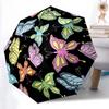 1pc Butterfly PatternAutomatic Open/close Umbrella, 8-Rib Sturdy Structure, Portable Travel Umbrella, Parties, Everyday Usec93