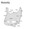 Musiclily Pro 10-Hole Precision Bass PB Pickguard for 5-String Fender American Precision Bass, Parchment 3-Piece Set