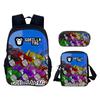 Gorilla Tag 3D Printed 3pcs/Set School Bags Laptop Daypack Backpack Inclined shoulder bag Pencil Case For Boys Girls Best Gift