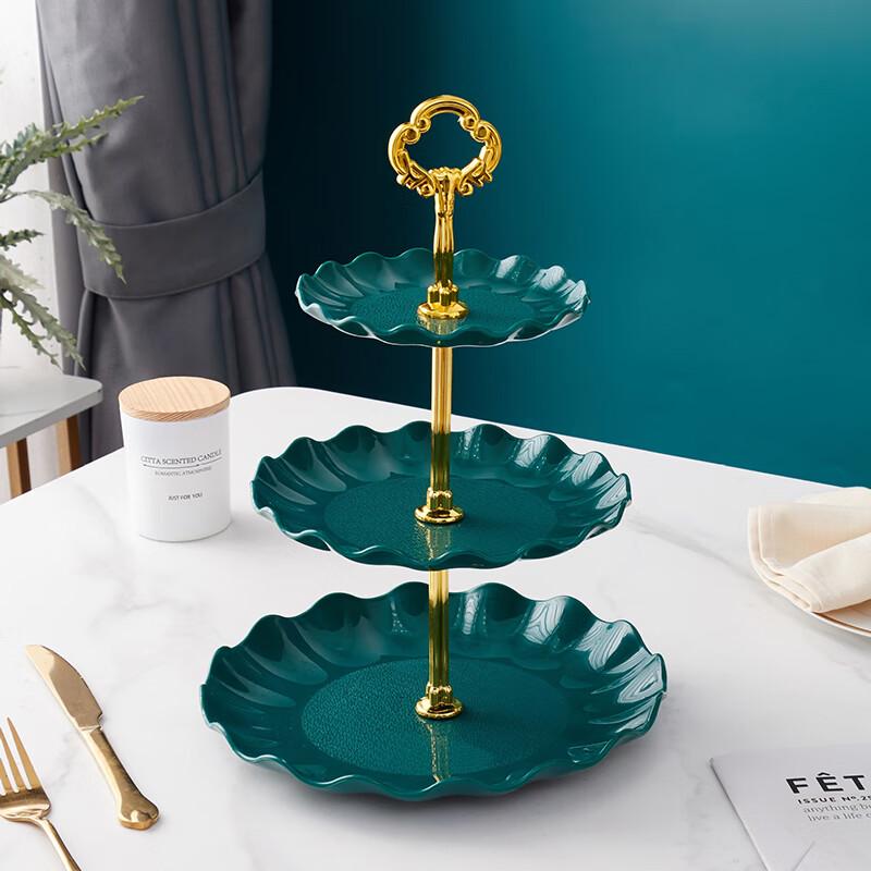 Nordic Three-Tier Plastic Fruit & Snack Stand