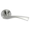 ORYX - Door Handle Set, Satin Nickel "Oryx Rosette Wave"