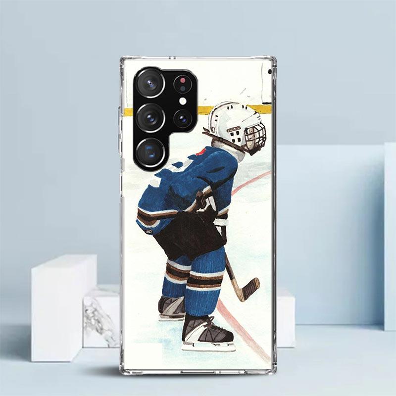 Ice Hockey Rink Sport Phone Case For Samsung Galaxy S24 S25 Edge S26 Ultra S22 S23 Plus S21 + S20 FE Soft TPU Back Cover Galaxy
