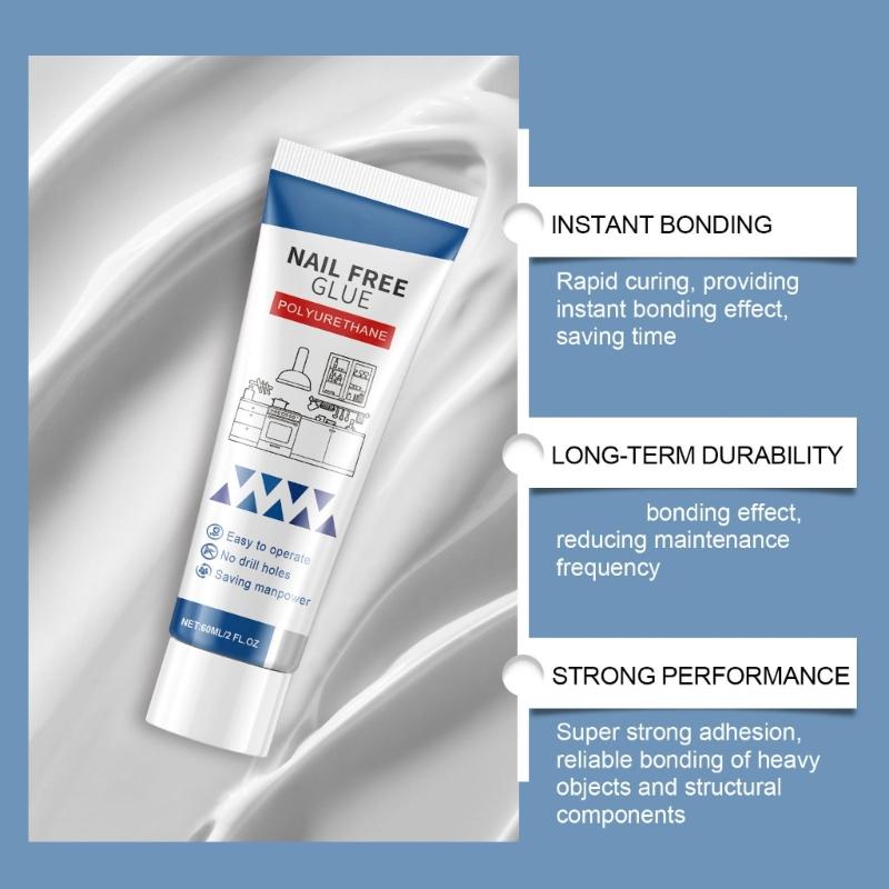 60ml Multifunction Glues Nail Frees Glues Water Resistant Glues Instants Bonding Adhesive Glues Easy To Use for Home
