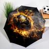 Basketball Crown Fire Sport Umbrella Folding Umbrella, Automatic Umbrella 8-Frame for Travel, Camping Use Gift for Halloween Christmas