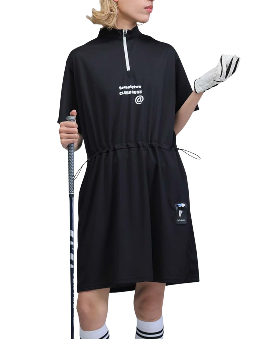 

antiqua GOLF x STCH Mesh Dress One Size 05 Black AST-00028 Women s