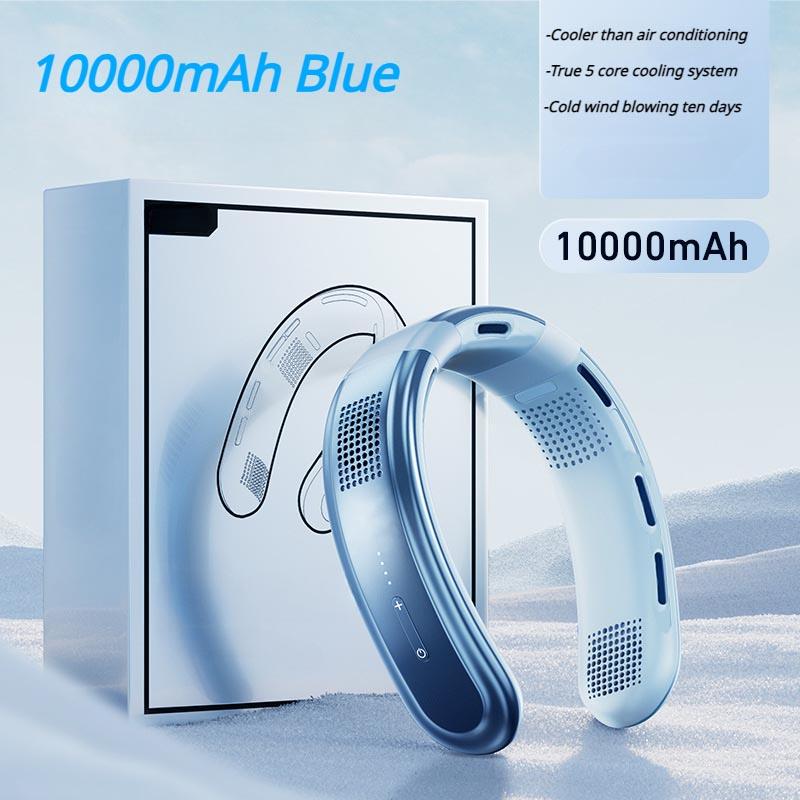 Xiaomi New Portable Neck Fan Rechargeable Mini Neck Cooler 3 Speeds Cooling Wind 10000mAh Electric Ventilador for Home Camping Outdoor