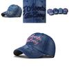 Classic Denim Adjustable Baseball Hat With Embroidered Detail For Men And Women