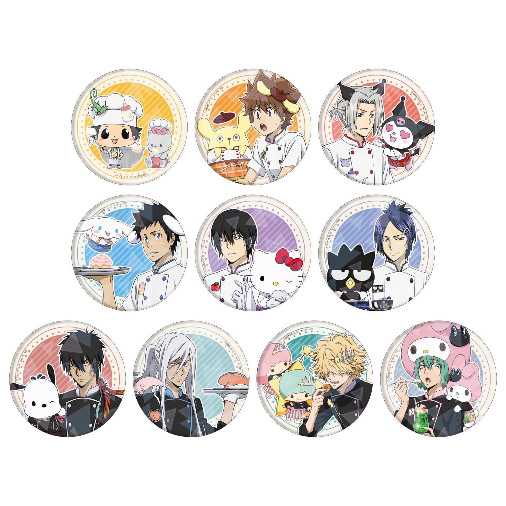 

Katekyo Hitman REBORN x SANRIO CHARACTERS 02 [Collaboration Illustration] Hologram Can Badge [65mm] Box of 10