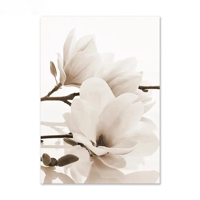 Nordic Beige Dandelion Painting Poster Reed Canvas Art Print Flower Posters Bunny Tail Grass Wall Art Picture Living Room Decor