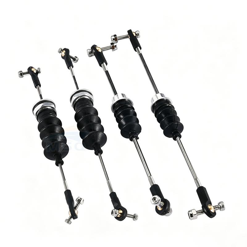 1PC RC Boat Servo Steering Kit, M2 M3 Stainless Steel Rod with Ball Joint, Rubber Bellows Radio Box Seals, for MONO DIY Parts