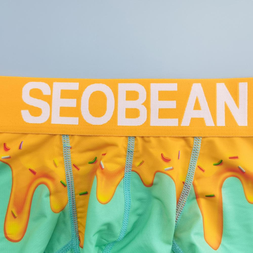 

Чоловіча низька посадка, бандаж-боксер з льодяного шовку, молодіжний, грайливий, милий, спортивна білизна, м який комфорт та облягаючий крій на весь день XXL