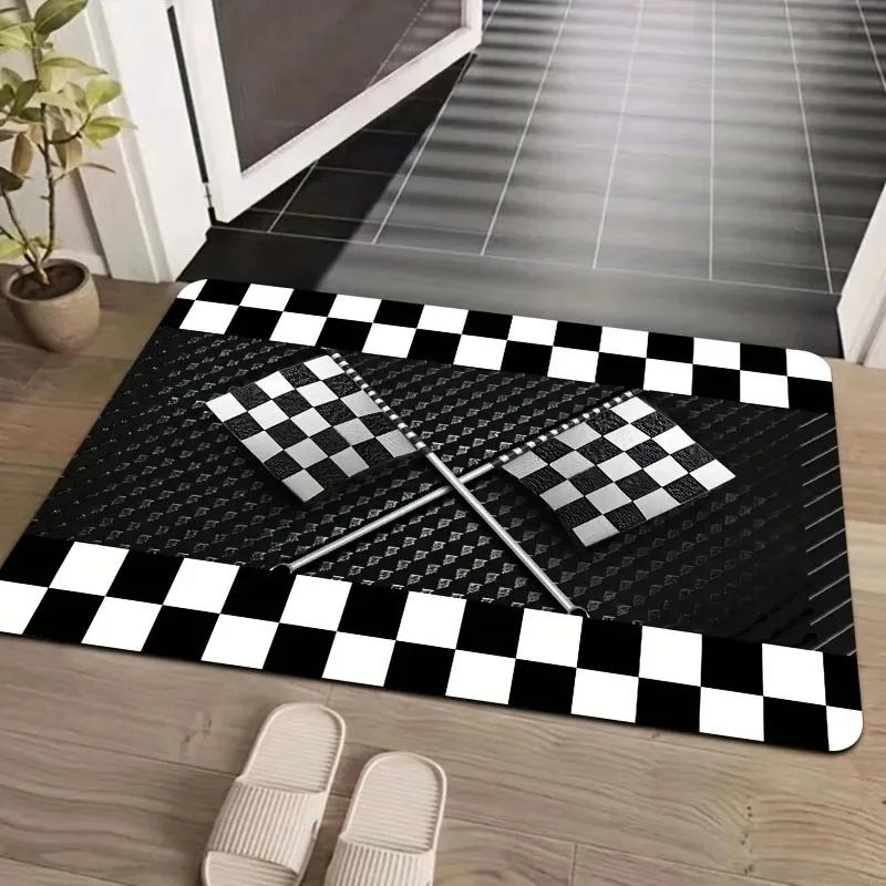 1PC Flower and Bird Pattern Door Mats Kitchen Rugs Non-Slip Pop Design Bedroom Rugs Bath Mat Carpet for Home Sink Laundry Decor
