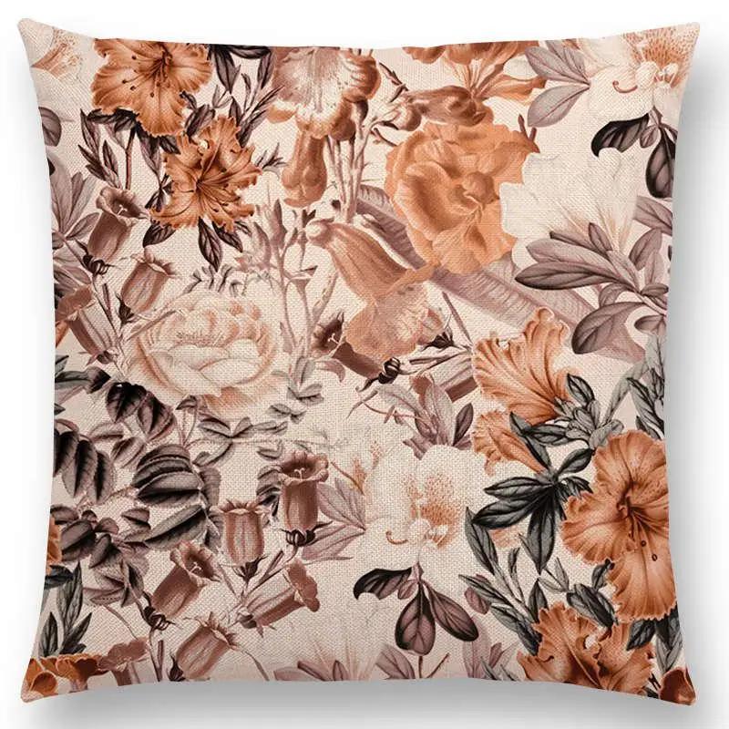 Latest Exotic Garden Summer Natural Flowers Leaf Botanical Tropical Jungle Cushion Cover Car Home Decor Sofa Throw Pillow Case