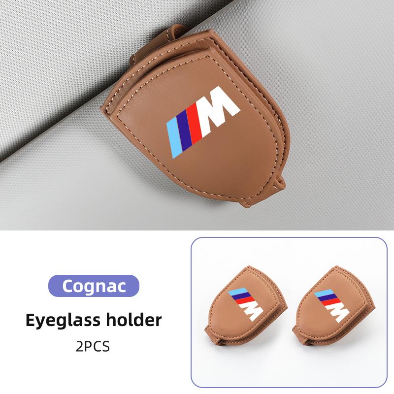 

2025 Hot Car Visor Glasses Holder Nappa Leather Sunglasses Holder Accessories For BMW M X1 X3 X5 X6 X7 E30 E90 M3 E84 E83 F25 E9